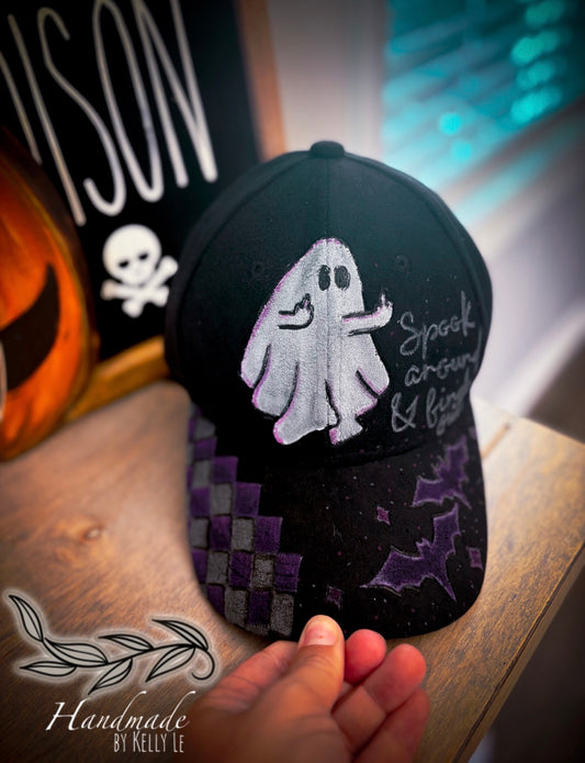 Spook around black ballcap