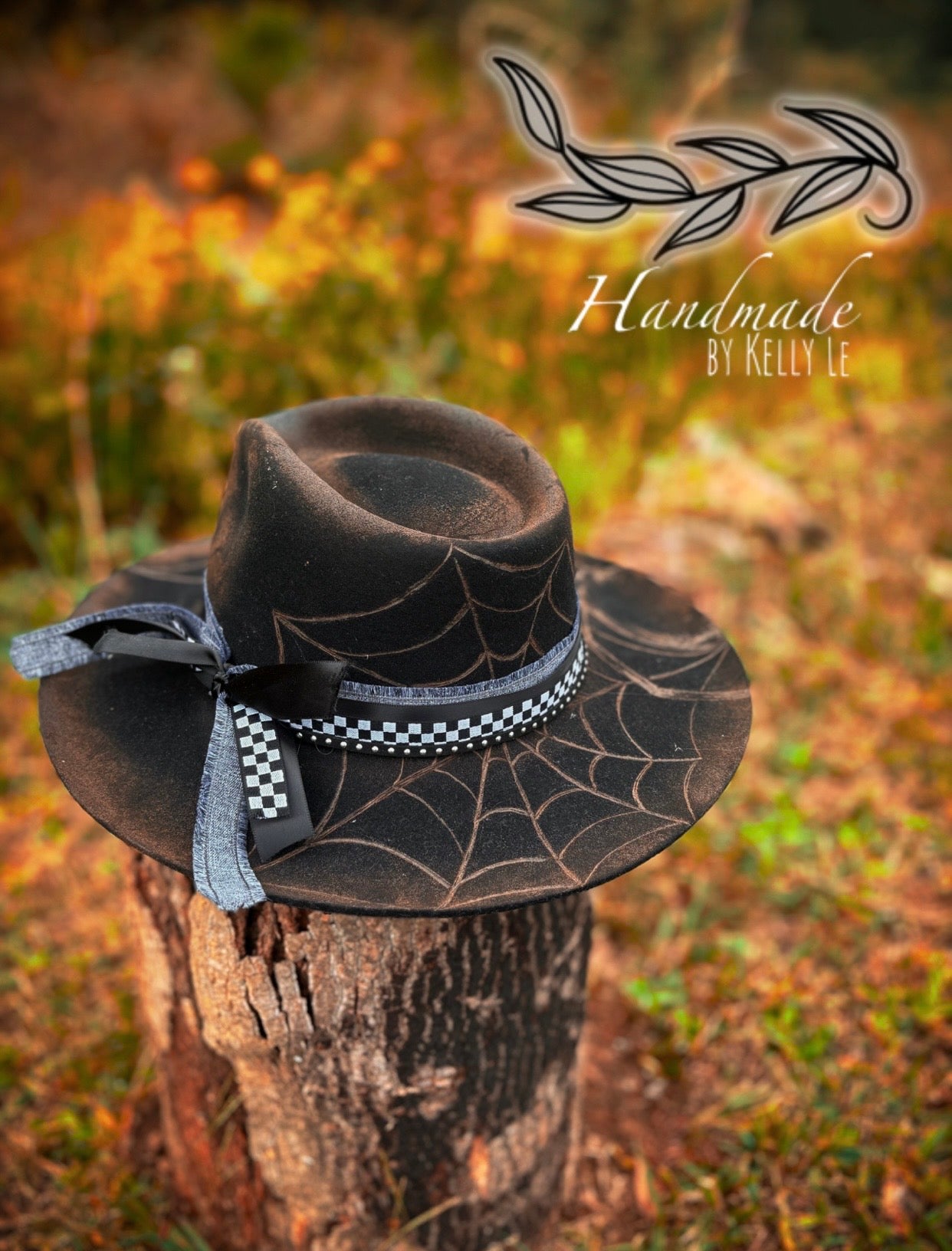 Black spooky spider hat