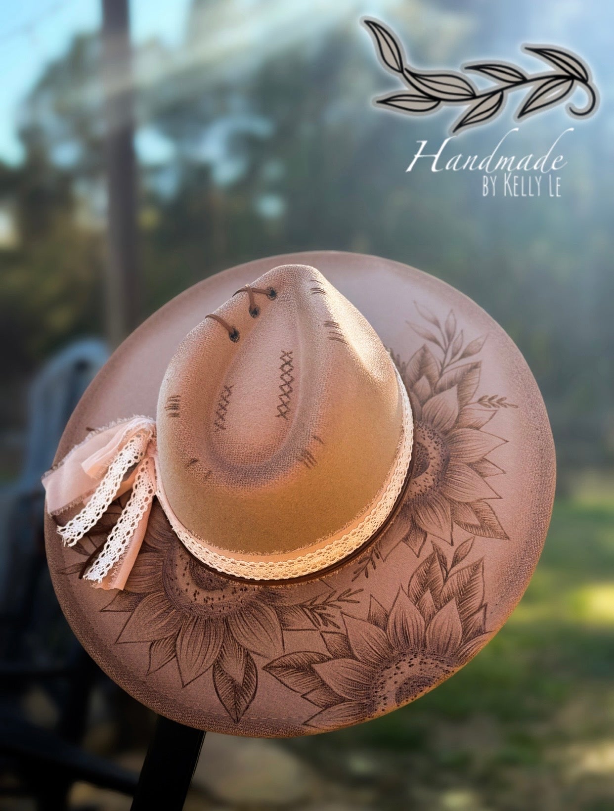 Sunflower tan flat brim