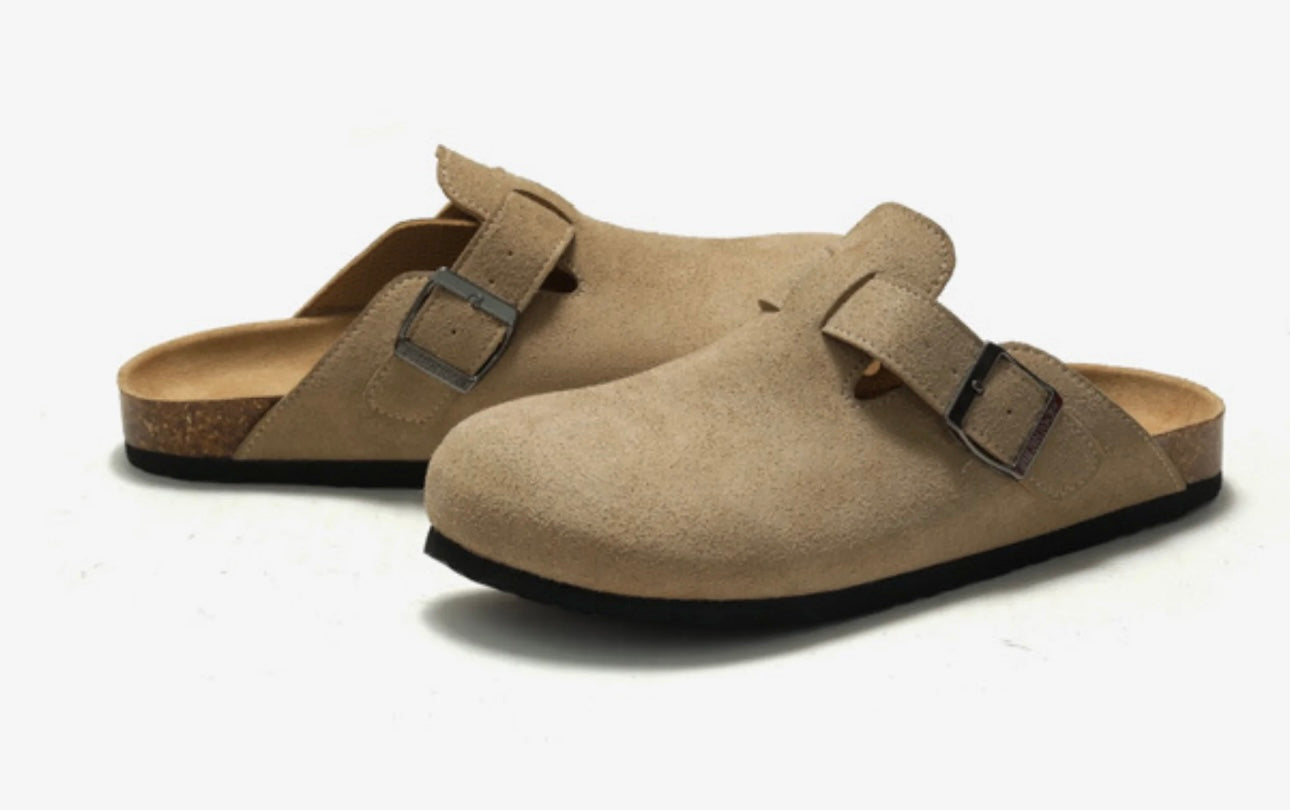 Tan custom clogs
