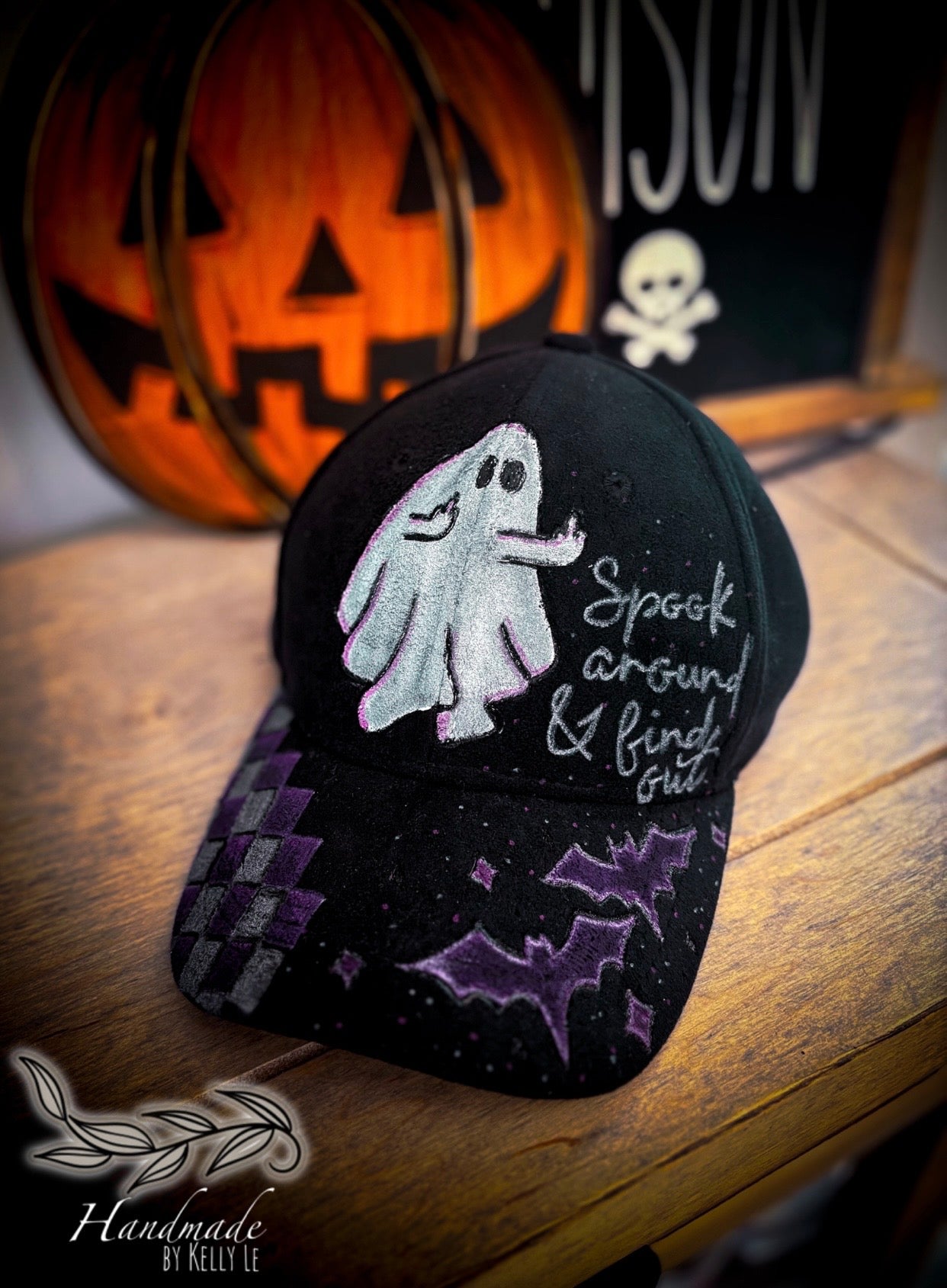 Spook around black ballcap