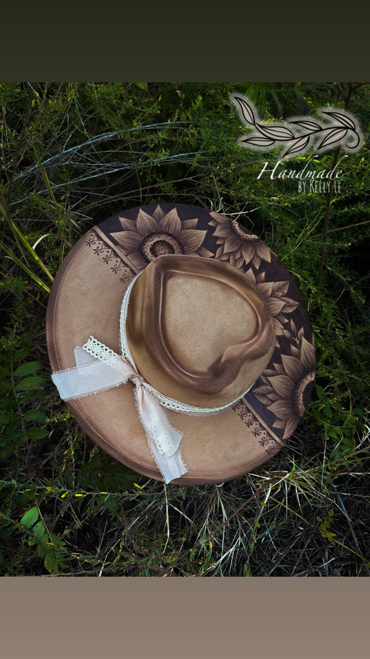 Reverse burn heart crown