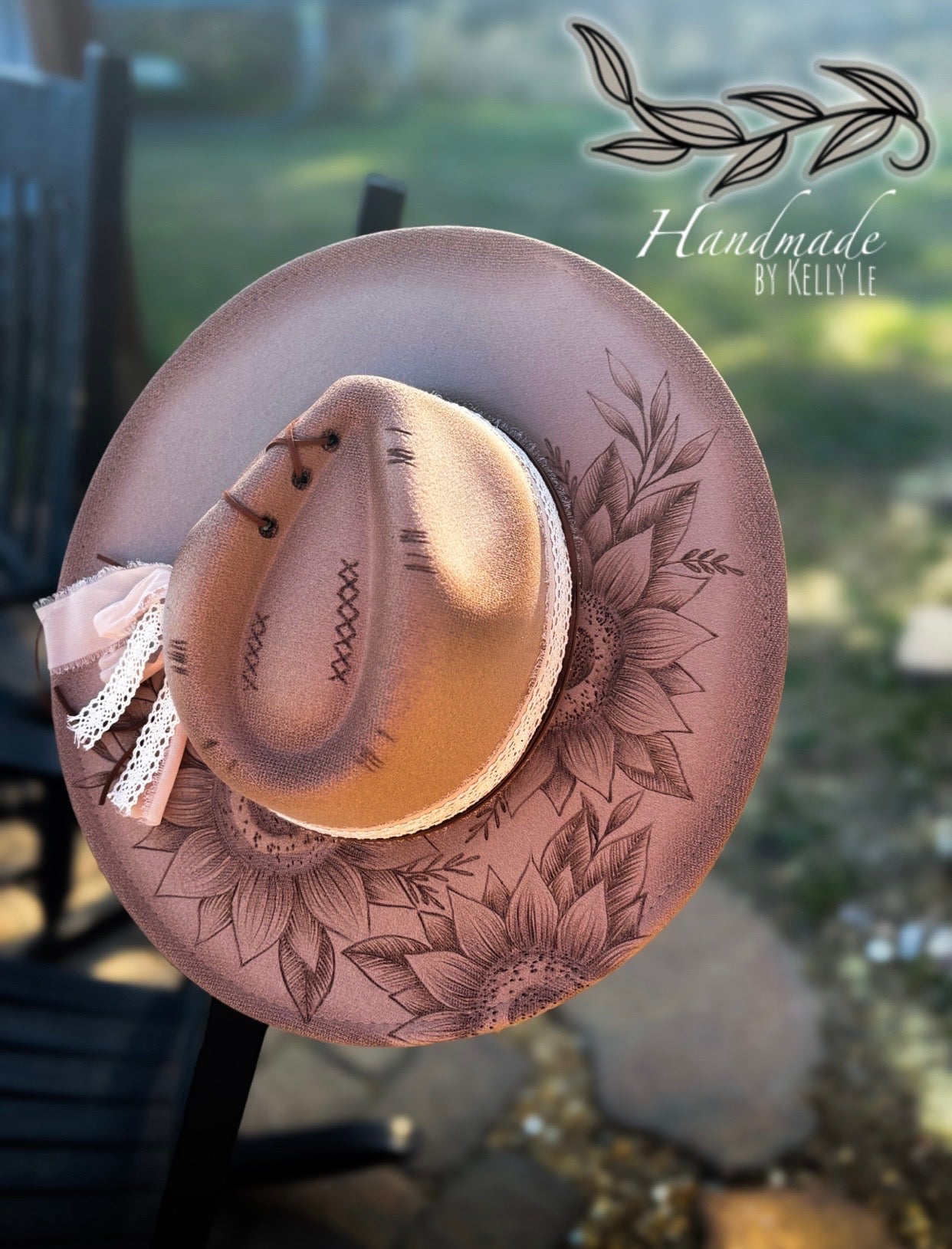 Sunflower tan flat brim