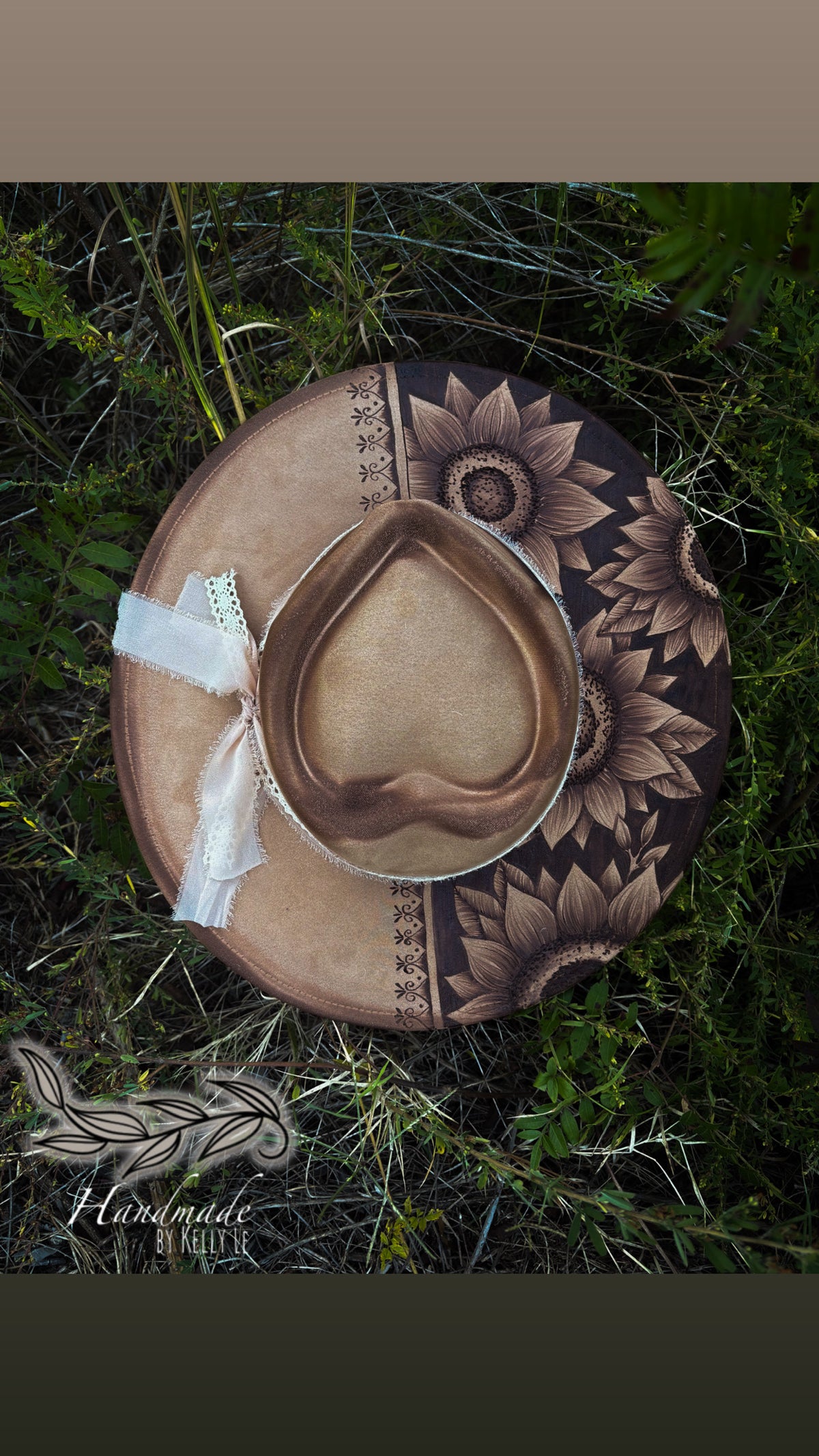 Reverse burn heart crown