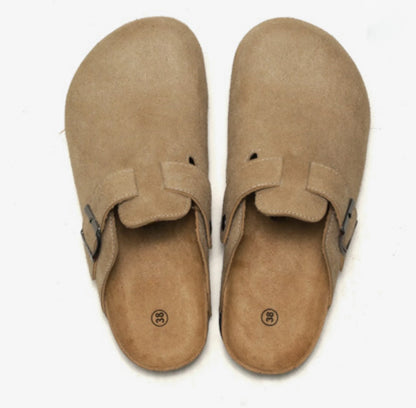 Tan custom clogs