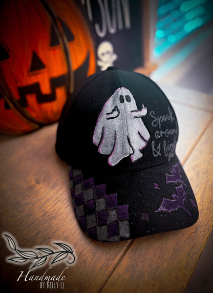Spook around black ballcap