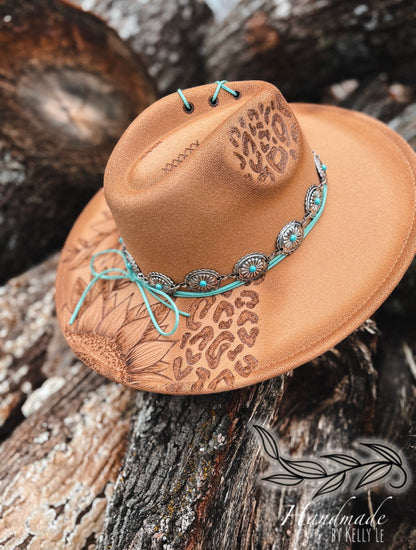 Sunflower leopard flat brim