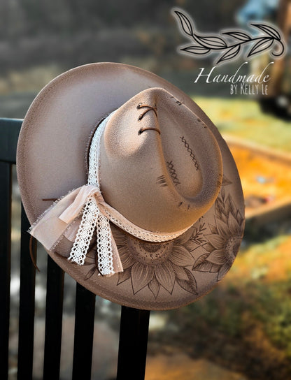 Sunflower tan flat brim