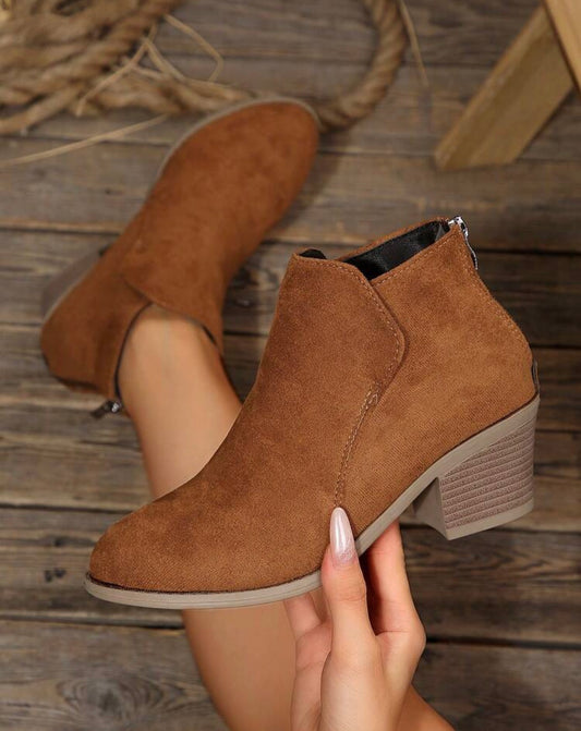 Custom brown booties