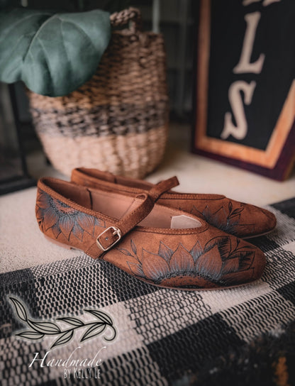 Sunflower ballet flats - chestnut brown