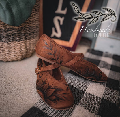 Sunflower ballet flats - chestnut brown