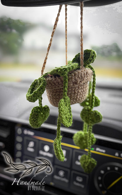 Crochet hanging plant