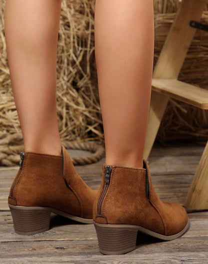 Custom brown booties
