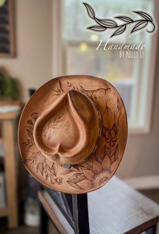 Heart crown cowboy “tempted by trouble”