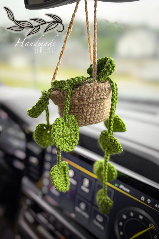 Crochet hanging plant