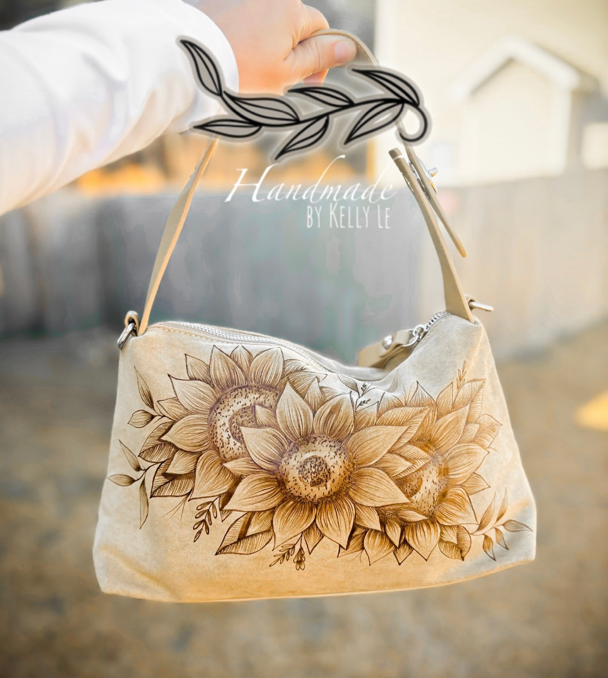 CUSTOM Tan Cross body purse