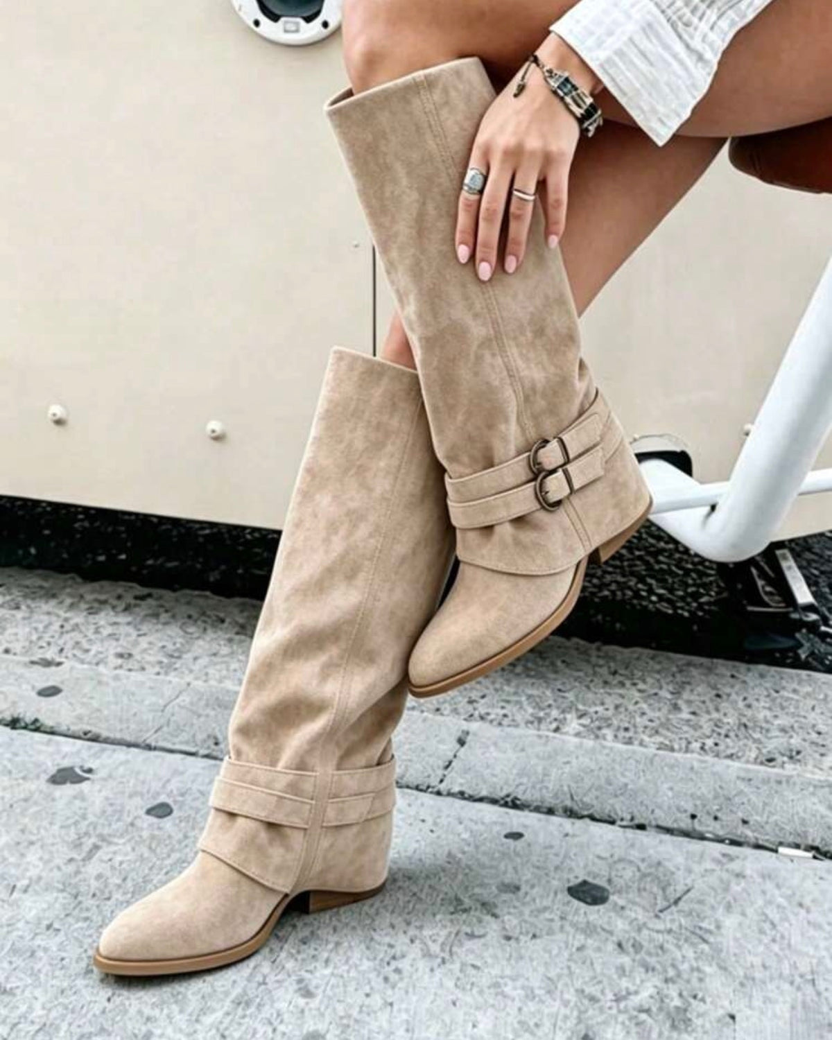 Custom knee high boots