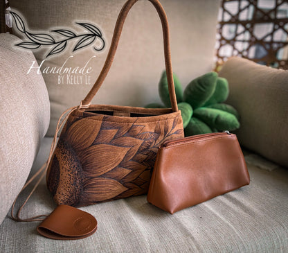 Shoulder sunflower purse