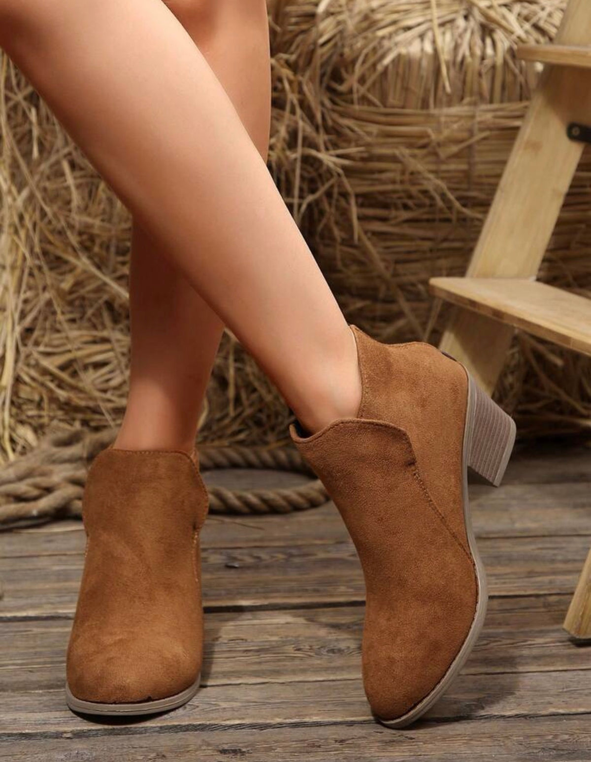 Custom brown booties
