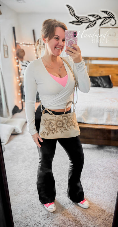 CUSTOM Tan Cross body purse