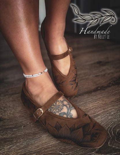 Sunflower ballet flats - chestnut brown